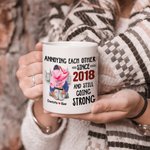 Personalized City Pattern White Ceramic Mug with Couple Names Valentine's Day Gift for Couple