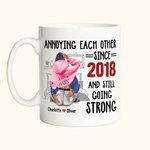Personalized Bed Mug Ceramic Mug with Name Annoying Each Other Since Years and Still Going Strong Valentine's Day Gift for Couple