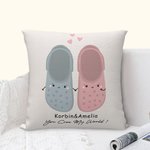 Gepersonaliseerd You Croc My World Kussenhoes Schattige Handen Vasthoudende Pantoffel Home Decoratie Grappig Valentijnsdag Verjaardagscadeau voor kopp