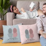 Gepersonaliseerd You Croc My World Kussenhoes Schattige Handen Vasthoudende Pantoffel Home Decoratie Grappig Valentijnsdag Verjaardagscadeau voor kopp