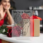 Plaque Acrylique Personnalisée avec Noms Décoration de Maison Cadeau de Saint Valentin pour Couple