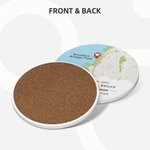 Carte personnalisée de l'endroit où tout a commencé Set de 4 sous-verres ronds avec noms, adresse et date Anniversaire Cadeau de Saint-Valentin pour l
