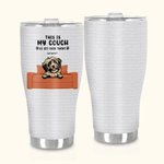 Spersonalizowany kubek na kawę This Is My Couch Go Sit Over There 30oz Curved Tumbler Cute Cat Dog Insulated Coffee Cup Gift for Pet Lover Owner