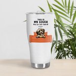 Spersonalizowany kubek na kawę This Is My Couch Go Sit Over There 30oz Curved Tumbler Cute Cat Dog Insulated Coffee Cup Gift for Pet Lover Owner
