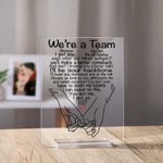 Plaque Acrylique Personnalisée avec Noms Décoration de Maison Cadeau de Saint Valentin pour Couple