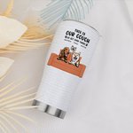 Spersonalizowany kubek na kawę This Is My Couch Go Sit Over There 30oz Curved Tumbler Cute Cat Dog Insulated Coffee Cup Gift for Pet Lover Owner