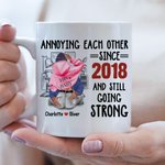 Personalized Living Room Ceramic Mug with Name Annoying Each Other Since Years and Still Going Strong Valentine's Day Gift for Couple