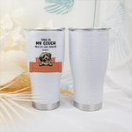 Spersonalizowany kubek na kawę This Is My Couch Go Sit Over There 30oz Curved Tumbler Cute Cat Dog Insulated Coffee Cup Gift for Pet Lover Owner