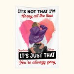 Manta Corazón Acuarela Personalizada You're Always Sexy Decoración Romántica para el Hogar Regalo de Aniversario de San Valentín para Pareja