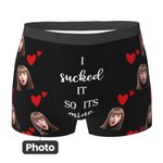 I Sucked It So Its Mine - Personalized Love Hearts Face Photo Boxer Brief