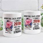 Personalized Living Room Ceramic Mug with Name Annoying Each Other Since Years and Still Going Strong Valentine's Day Gift for Couple