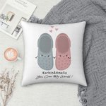 Gepersonaliseerd You Croc My World Kussenhoes Schattige Handen Vasthoudende Pantoffel Home Decoratie Grappig Valentijnsdag Verjaardagscadeau voor kopp