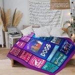 Couverture personnalisée Just A Girl Boy Who Loves Dogs avec nom Cadeau d'anniversaire pour chat, chien, propriétaire d'un animal de compagnie