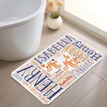 Alfombrilla de puerta antideslizante personalizada en forma de nube de palabras multicolor Regalo de San Valentín para parejas