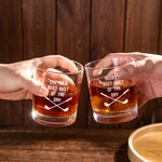 Personalised Golf 10oz Whisky Glasses with Engraved Text Birthday Father's Day Gift for Man Golf Lover