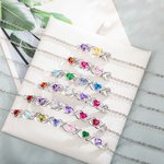 Personligt 2-5 födelsestenar och namn Familjearmband Mors dag Jubileum Födelsedagspresent till mamma mormor