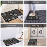 Alfombrilla de puerta antideslizante personalizada en forma de nube de palabras multicolor Regalo de San Valentín para parejas