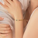 Personligt 2-5 födelsestenar och namn Familjearmband Mors dag Jubileum Födelsedagspresent till mamma mormor