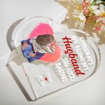 Personalized Congrats on Being My Husband Acrylic Heart Plaque with Names Valentine's Day Anniversary Gift for Couple