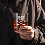 Personalised Golf 10oz Whisky Glasses with Engraved Text Birthday Father's Day Gift for Man Golf Lover