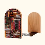 Personnalisé 1 paire de serre-livres pour étagères Bibliothèque Livre Design rétro avec nom Cadeau pour amoureux des livres