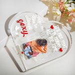 Personalized I'm Horny  All The Time Acrylic Heart Plaque with Names Desk Ornament Valentine's Day Anniversary Gift for Lover
