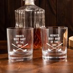 Personalised Golf 10oz Whisky Glasses with Engraved Text Birthday Father's Day Gift for Man Golf Lover