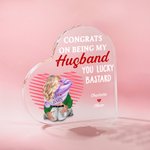 Spersonalizowane gratulacje z okazji bycia moim mężem Akrylowa tabliczka z imionami na biurko Prezent rocznicowy dla pary