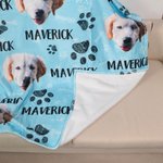 Manta de forro polar personalizada con foto y nombre para perro Regalo de cumpleaños y aniversario para los amantes de las mascotas
