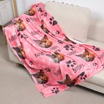 Manta de forro polar personalizada con foto y nombre para perro Regalo de cumpleaños y aniversario para los amantes de las mascotas