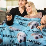 Manta de forro polar personalizada con foto y nombre para perro Regalo de cumpleaños y aniversario para los amantes de las mascotas