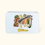 Conejo de Pascua de Camuflaje Personalizado Lata de Galletas de Metal con Nombre Regalo de Pascua para Niños y Familias