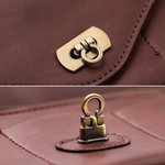 Personalized Leather Retro Pouch Wrist Bag Wallet with Birth Flower and Name Birthday Mother's Day Gift for Her