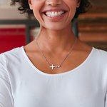 Henkilökohtainen Amharic Cross kaulakoru nimi Christian Kaste Syntymäpäivä lahja hänelle