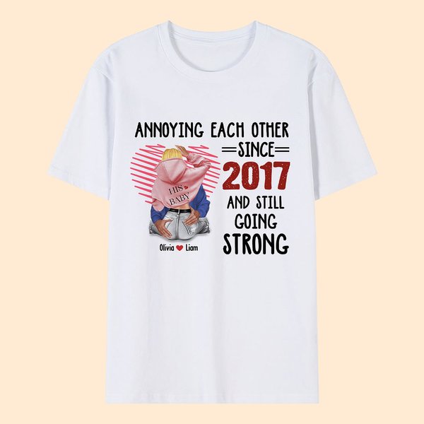 Personalisierte Annoying Each Other seit vielen Jahren T-Shirt Valentinstag Jahrestag Geschenk für Paare
