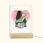 Placa de acrílico con luz nocturna y decoración de escritorio en forma de corazón Personalizada Annoying Each Other Regalo de San Valentín para parejas