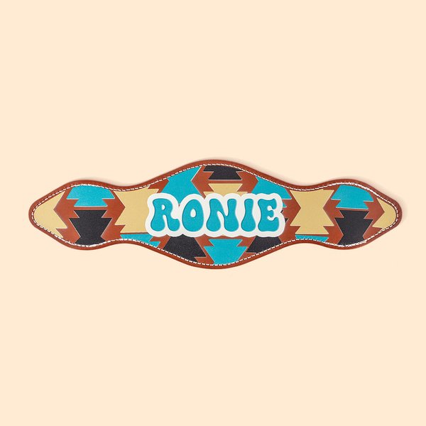 Personalised Horse Noseband with Name Leather Bridle Equipment Gift for Horse Lover Equestrian