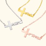 Henkilökohtainen Amharic Cross kaulakoru nimi Christian Kaste Syntymäpäivä lahja hänelle