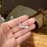 Collar Escoba Mago Personalizado con Nombre Regalo para Ella