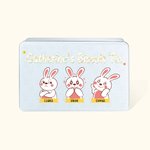 Conejito de Pascua personalizado Lata de metal para galletas con nombre Regalo de Pascua para la familia