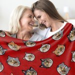 Couverture douce personnalisée avec portrait de chien ou de chat Cadeau d'anniversaire pour le propriétaire d'un animal de compagnie