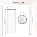 Personlig You & Me 20oz Stainless Steel Skinny Tumbler med sugrör och borste Alla hjärtans dag-jubileumspresent för par