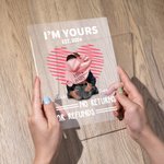 Luce notturna a LED con base in legno per San Valentino, regalo di coppia personalizzato I Am Yours, senza restituzione o rimborso