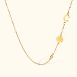 Personalizada Dainty Sideway 1-6 Nacimiento Flor Piedra Inicial Collar Día de la Madre Cumpleaños Jubilación Regalo para ella