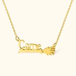 Collar Escoba Mago Personalizado con Nombre Regalo para Ella