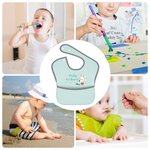 Spersonalizowany pierwszy zajączek wielkanocny Easter Eggs Wodoodporny śliniak dla niemowląt z kieszonką Regulowane zapięcie na krawat Prezent na baby shower dla niemowląt
