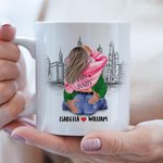 Mug céramique blanc personnalisé I Met You I Liked You I Love You I'm Keeping You Cadeau d'anniversaire de St Valentin pour couple