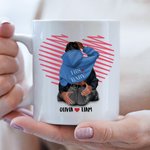 Henkilökohtainen Line Heart I Love You I'm Keeping You Valkoinen keraaminen muki Ystävänpäivä lahja pariskunnalle rakastaja