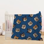 Couverture douce personnalisée avec portrait de chien ou de chat Cadeau d'anniversaire pour le propriétaire d'un animal de compagnie
