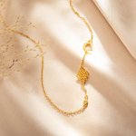Personalizada Dainty Sideway 1-6 Nacimiento Flor Piedra Inicial Collar Día de la Madre Cumpleaños Jubilación Regalo para ella
